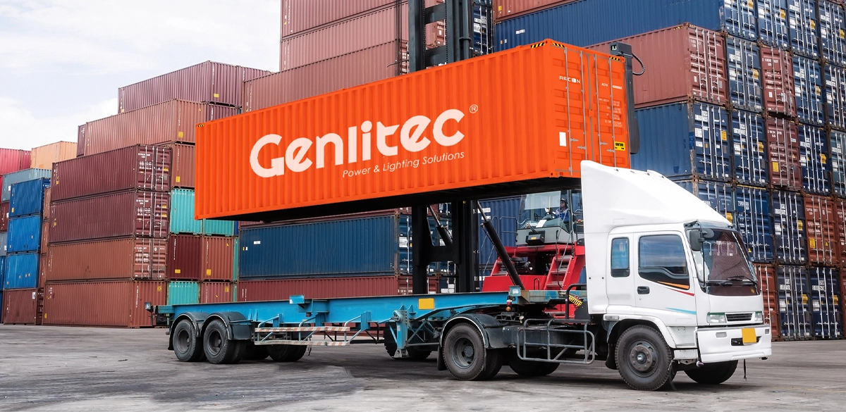 GENLITEC POWER Generator and Lighting Tower Container Loading