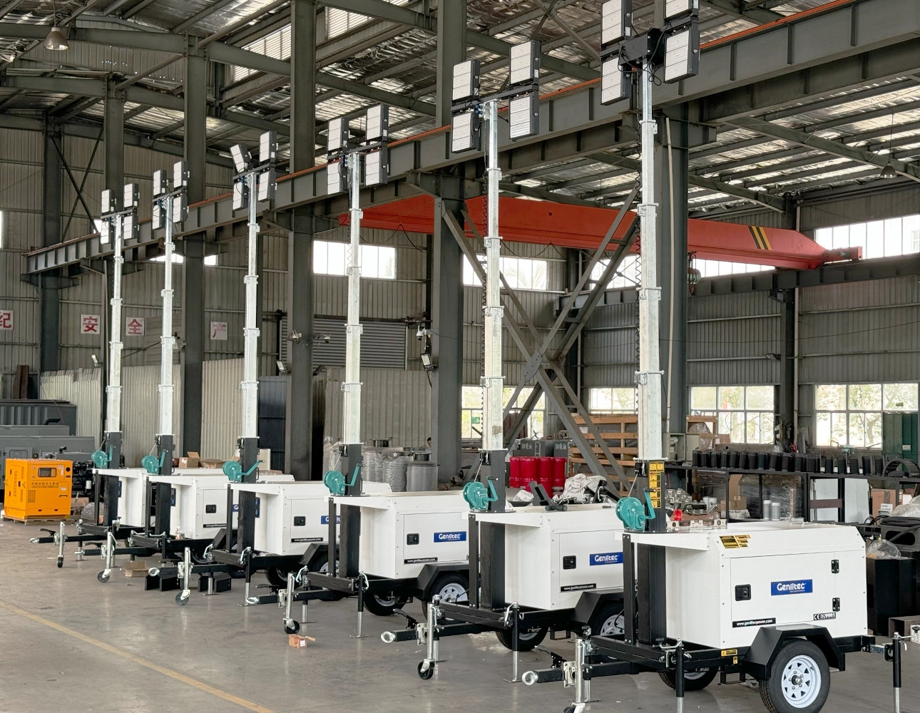 GENLITEC POWER mobile diesel lighting towers for construction and mining