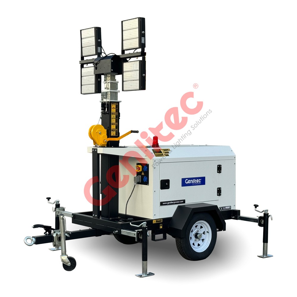 7M Vertical Manual 4x400W LED QUANCHAI Light Tower - Image 2 7M Vertical Manual 4x400W LED QUANCHAI Light Tower - Image 2