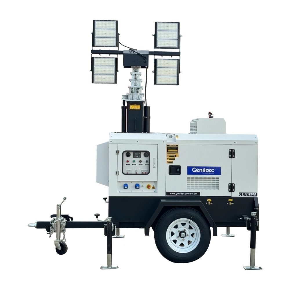 8m Hydraulic 4x400W LED Light Tower with REHLKO KDW1003 Engine - Image 3
