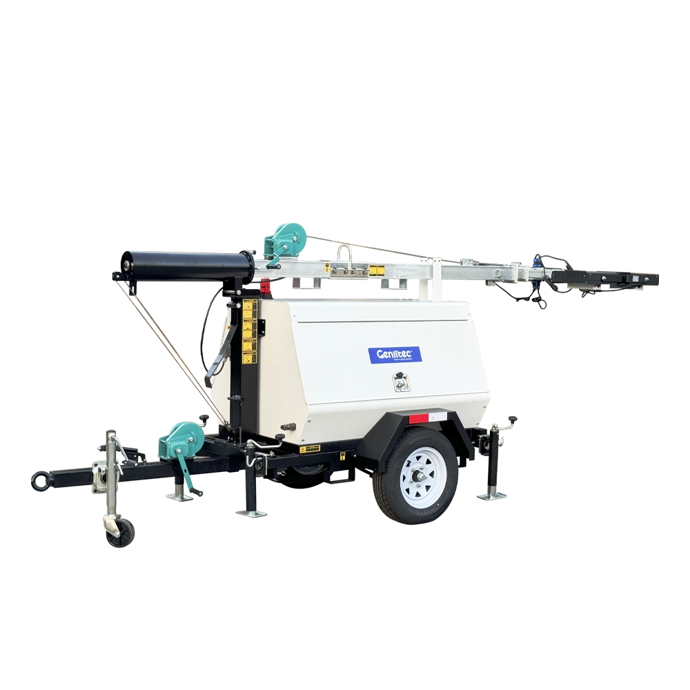 9M Manual 4x400W LED Light Tower with Rehlko KDW1003 Diesel Engine - Image 2
