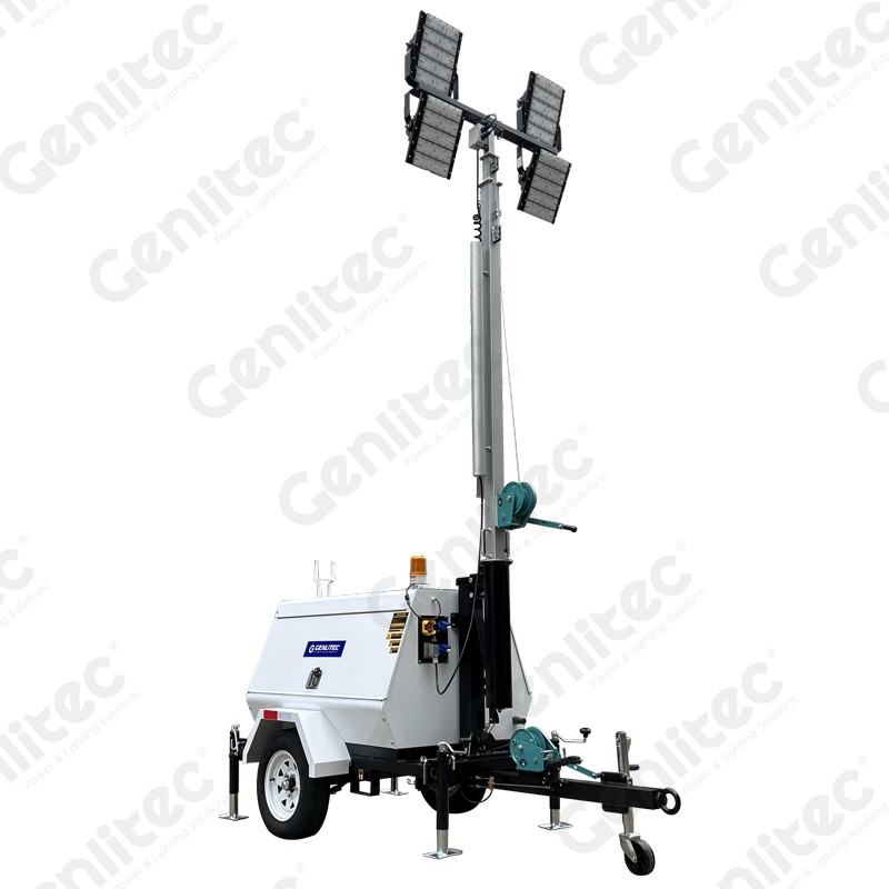 9M Manual Lifting 4x400W LED KUBOTA Light Tower - Image 4 9M Manual Lifting 4x400W LED KUBOTA Light Tower - Image 4
