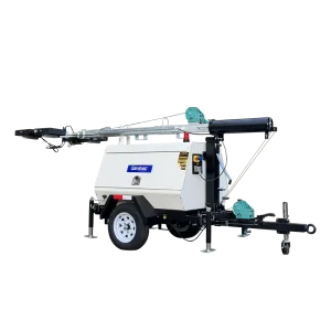 9m Manual 4x400W LED Light Tower with YANMAR 3TNV76 Engine