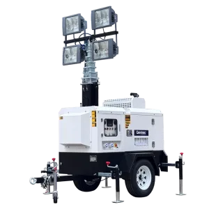 8m Hydraulic 4x1000W Lighting Tower with Quanchai QC380D Engine